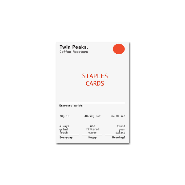 Tasting Cards - staples [just add 1 to cart to receive]